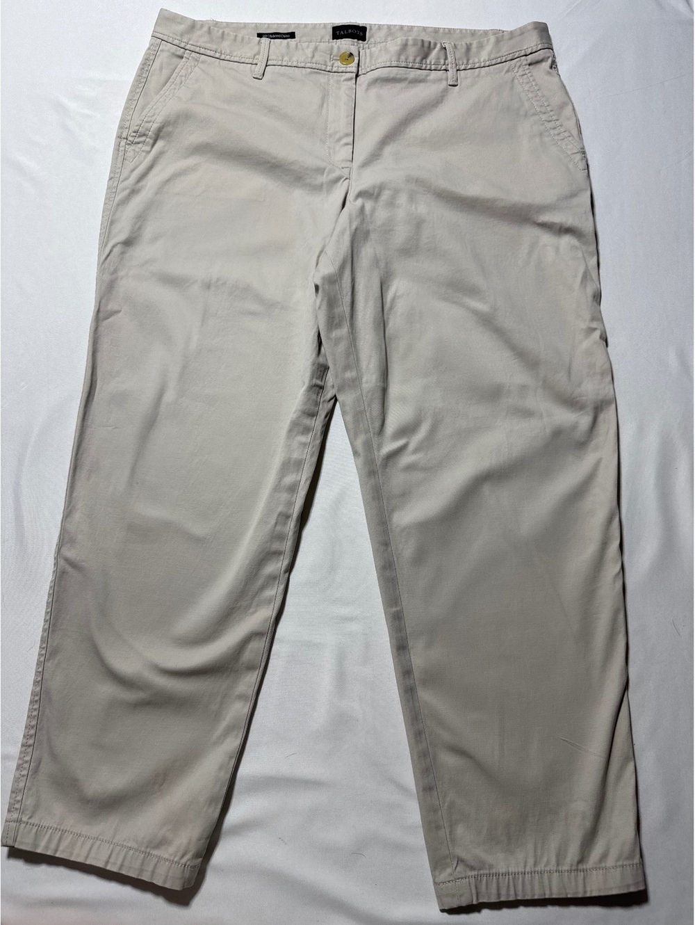 Talbots 16P Relaxed Chino Pants - Comfy Classic Beige - Picture 1 of 7